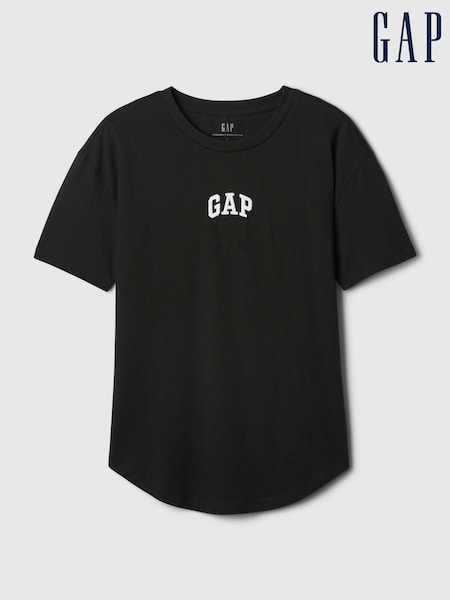 Gap Black Organic Cotton Arch Logo Short Sleeve T-Shirt (H06441) | £18