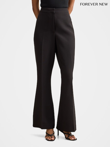Forever New Black Faith Petite Flared Trousers (H06496) | £60