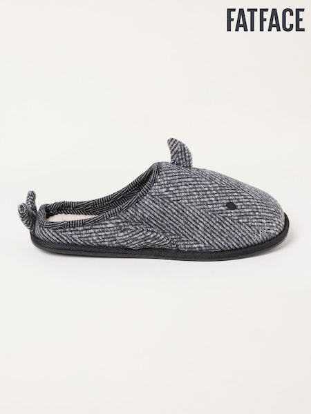 Grey Shark - Regular Fatface Mule Slipper