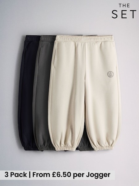 Grey/Blue - The Set 3 Pack Balloon Joggers