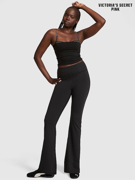 Black - Victoria's Secret Pink Relay Flare Leggings