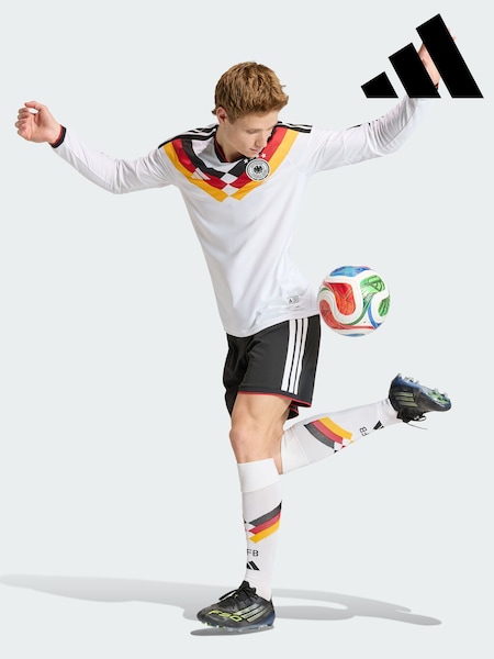 adidas White Germany 26 Home Authentic Long Sleeve Jersey (H06834) | £130