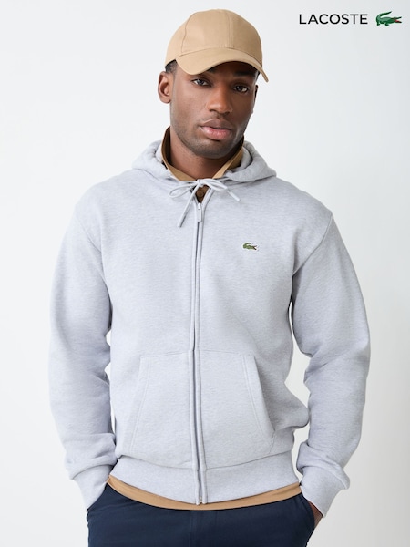 Light Grey - Regular Lacoste Zip Up Hoodie