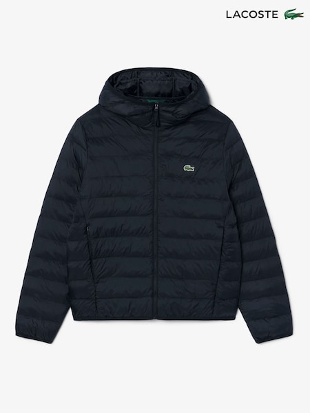 Black - Regular Lacoste Lightweight Water Repellent Ripstop Puffed Jacket
