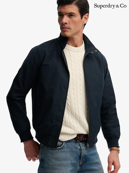 Superdry Blue Classic Harrington Jacket (H08653) | £85
