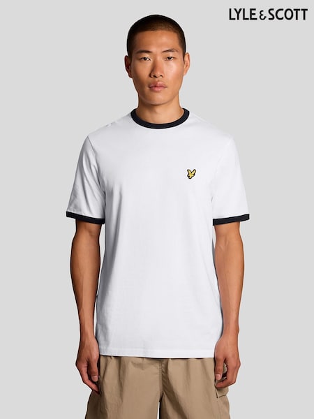 Lyle & Scott White Ringer T-Shirt (H08812) | £31