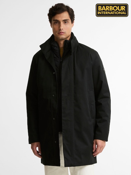Black - Regular Barbour International Hybridge Waterproof Jacket