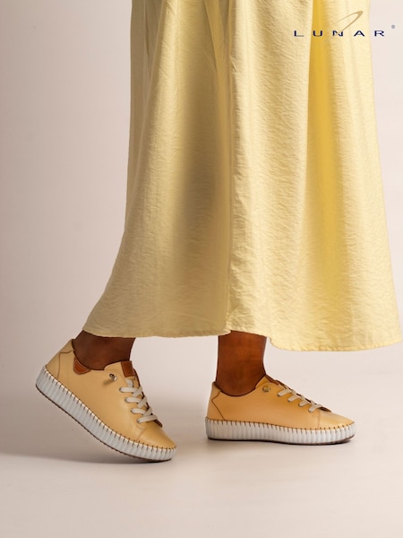 Lunar Yellow Faith Leather Shoes (H08988) | £53