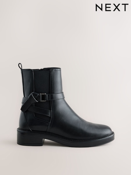 Black - Forever Comfort® Chelsea Knot Ankle Boots