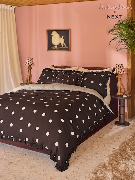 Poodle & Blonde Frill Duvet Cover And Pillowcase Set