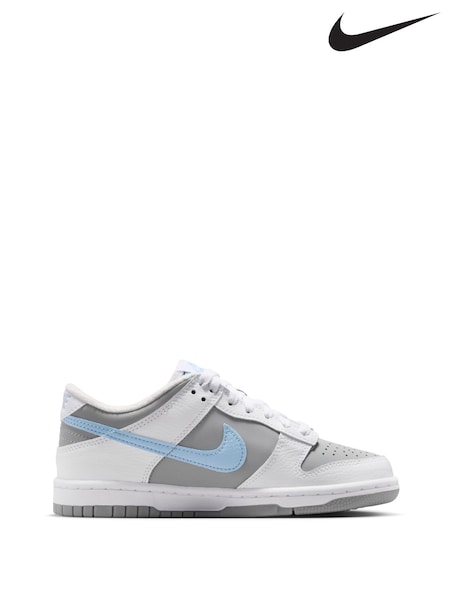 Nike White Youth Dunk Low Trainers (H10953) | £70