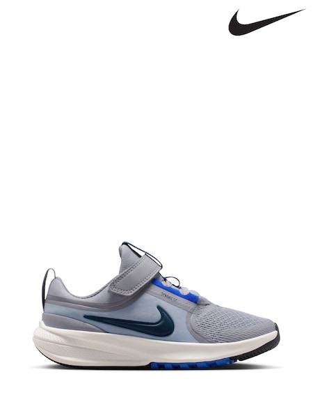 Nike Racer Blue and Cement Grey Junior Star Runner 5 Trainers (H10961) | £35