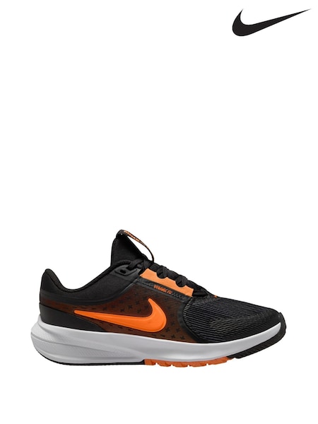 Nike Black Orange Youth Star Runner 5 Trainers (H10967) | £43