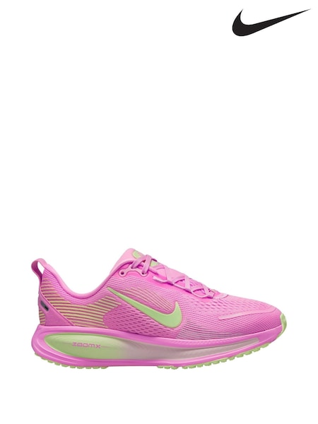 Nike Pink and Volt Vomero 18 Road Running Trainers (H10991) | £90