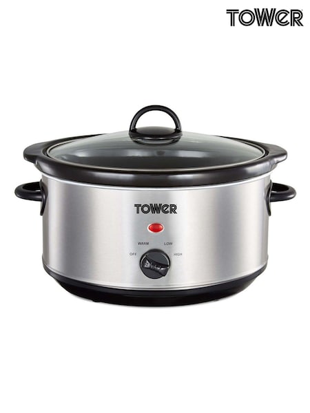 Tower Silver 3.5L Stainless Steel Slow Cooker (H11009) | £25