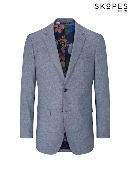 Skopes Blue Slim Fit Jodrell Tweed Effect Suit Jacket (H11115) | £110
