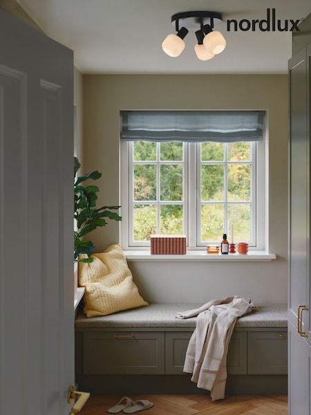 Nordlux Black Mini Milford 3 Rondel Ceiling Light (H11155) | £56