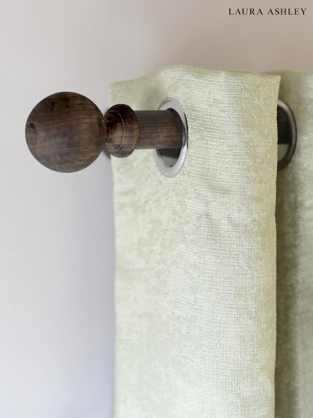 Laura Ashley Dark Chestnut Brown Mitchell Eyelet Pole Set (H11171) | £65