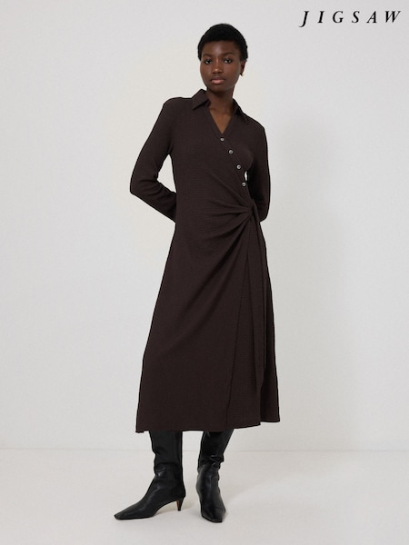 Jigsaw Red Shirt Wrap Dress (H11177) | £145