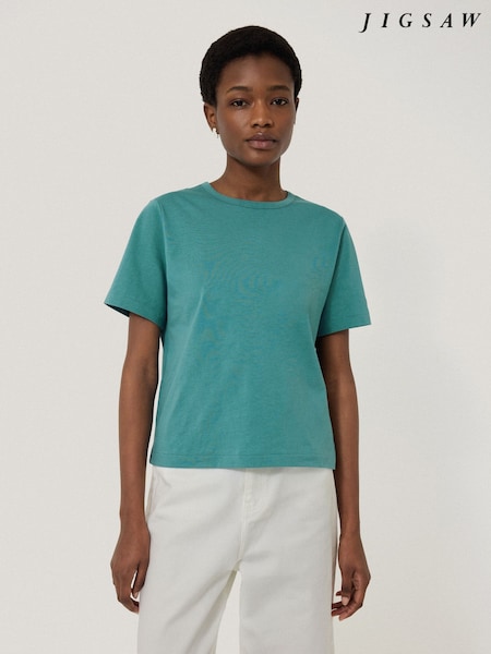 Jigsaw Blue Heavy Cotton T-Shirt (H11184) | £39