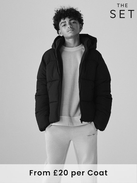 The Set Black/Khaki 2 Pack Short Padded Coats (H11235) | £40 - £49