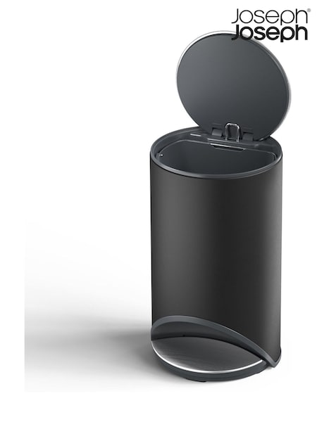 Joseph Joseph Black Arc 10-Litre Slimline Pedal Bin With Liner Pocket (H11292) | £69