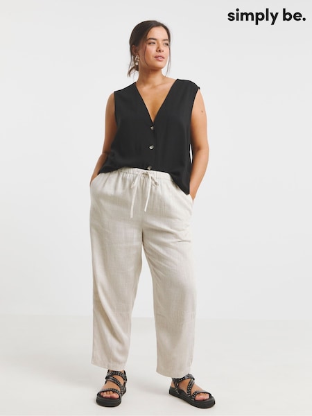 Simply Be Natural Barrel Trousers (H11321) | £34