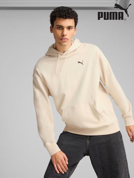 Puma Cream Mens Wardrobe Essentials Relaxed Hoodie (H11331) | £50