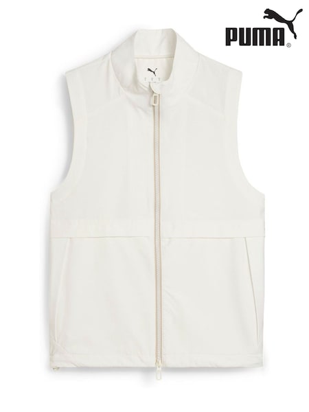 Puma White Womens CLOUDSPUN Ripguard Vest Windbreaker (H11394) | £80
