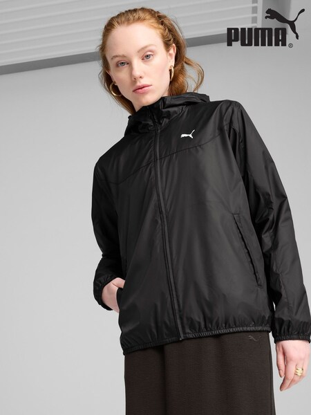 Puma Black Womens Essentials Regular Windbreaker Jacket (H11410) | £50