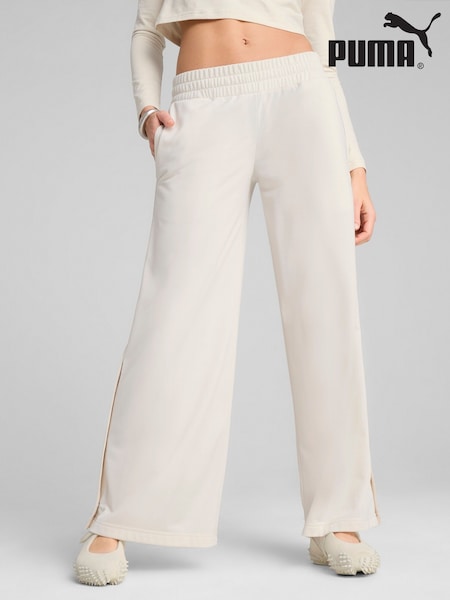 Puma White Womens Wardrobe Low Rise Popper Trousers (H11411) | £60