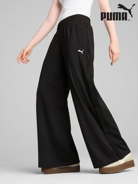 Puma Black Womens Wardrobe Low Rise Popper Trousers (H11427) | £60