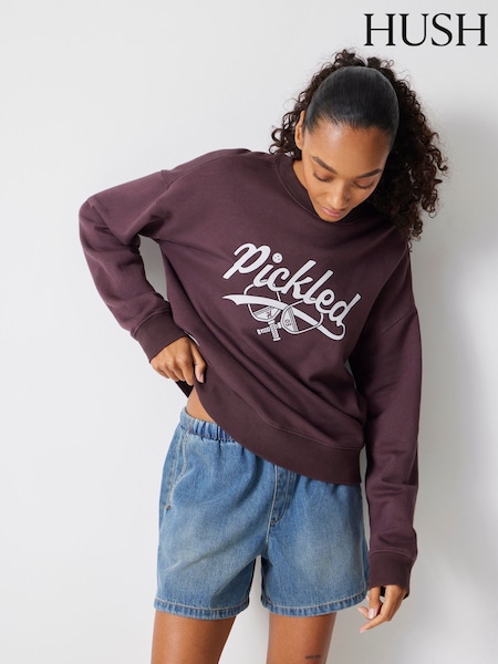 Hush Brown Pickled Graphic 100% Cotton Sweatshirt (H11502) | £70