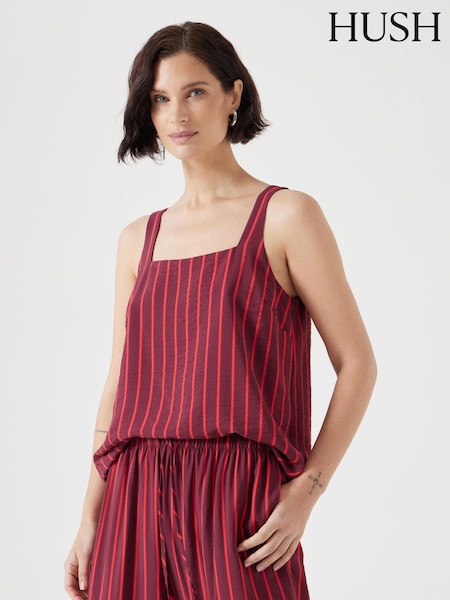 Hush Red Square Neckline Tank Top (H11506) | £60