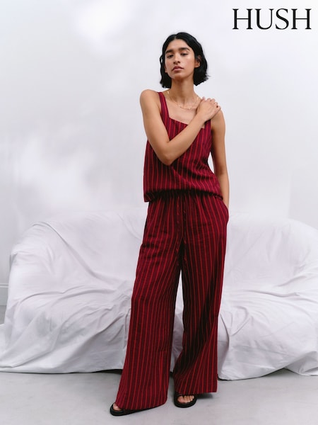 Hush Red Petunia Printed Trousers (H11515) | £90
