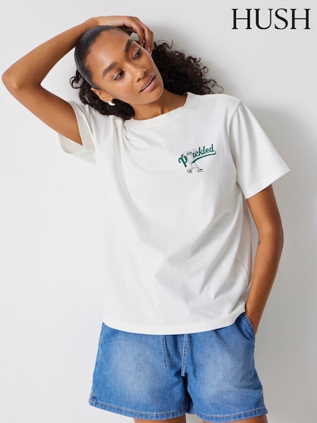 Hush Cream Pickled Graphic 100% Cotton T-Shirt (H11528) | £40