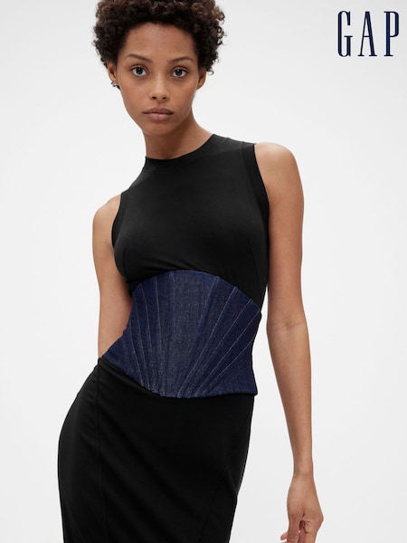 GapStudio Dark Wash Blue Denim Corset Belt (H11553) | £125