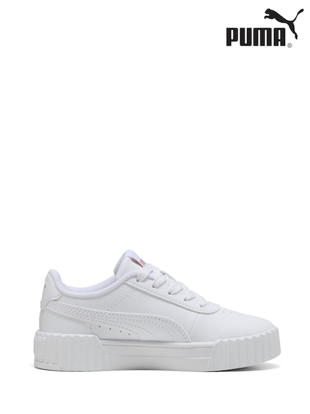 Puma White Kids Carina 3.0 Sneakers (H11590) | £40