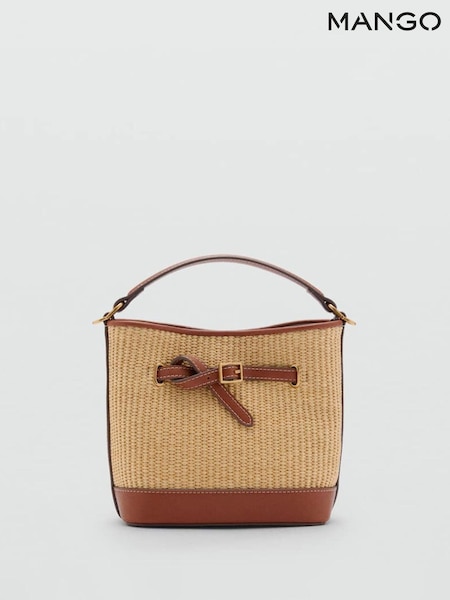 Mango Brown Buckle Bucket Bag (H11755) | £36
