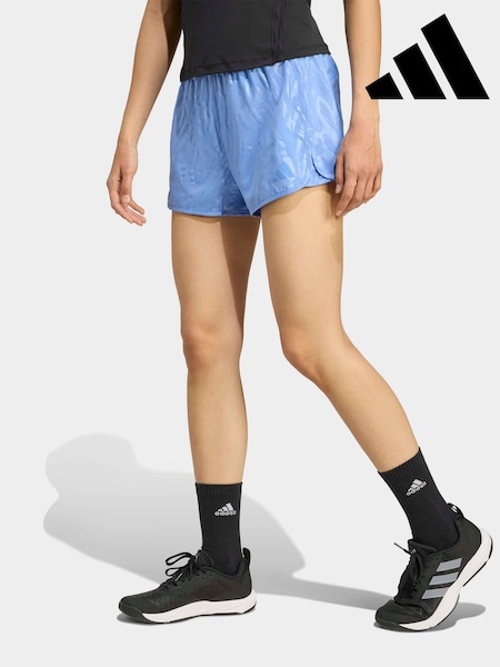 adidas Blue AOP Pacer Shorts (H11906) | £33