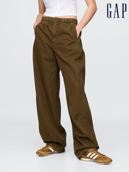 Gap Green Low Waisted Barrel Parachute Trousers (H11936) | £75