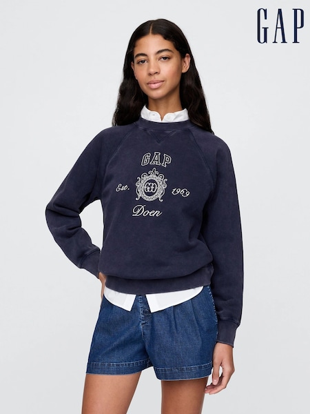 Gap Navy DÔEN VintageSoft Logo Sweatshirt (H11937) | £60