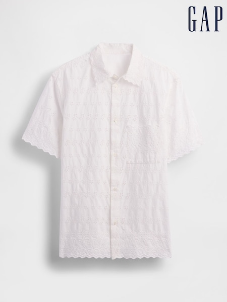 Gap White DÔEN Eyelet Short Sleeve Shirt (H11962) | £70