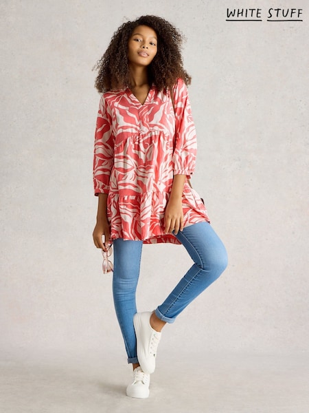 White Stuff Red Marta 100% Cotton Tunic (H12042) | £55