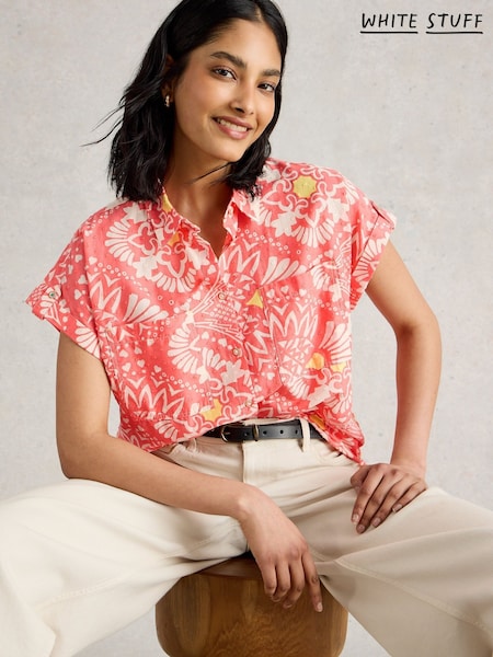 White Stuff Pink Ellie 100% Organic Cotton Shirt (H12043) | £45