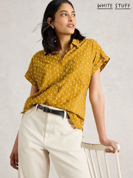White Stuff Yellow Ellie 100% Organic Cotton Shirt (H12053) | £45