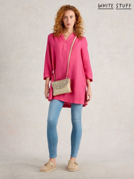 White Stuff Pink Blake 100% Linen Tunic (H12062) | £75