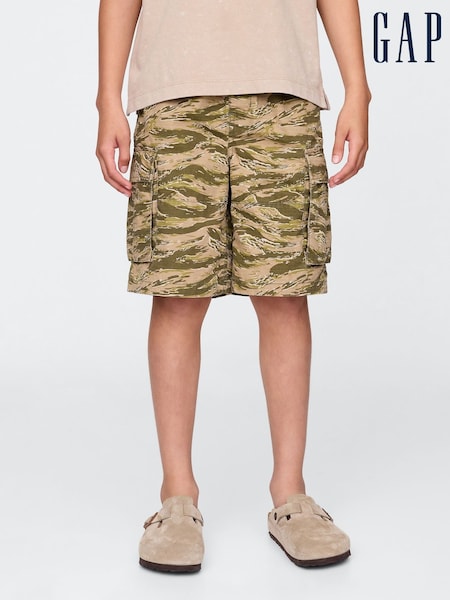 Gap Green Camo 7.5" Ripstop Easy Cargo Shorts (4-13yrs) (H12085) | £25
