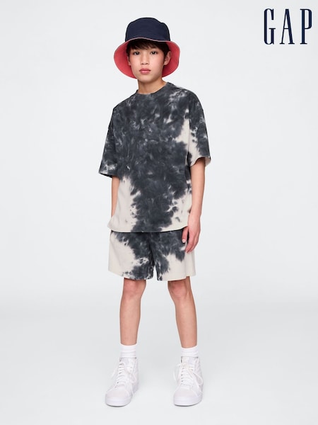 Gap Black/White Tie-Dye 5" Washed Easy Shorts (4-13yrs) (H12089) | £20
