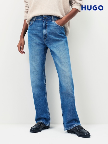 HUGO Blue Elyah Straight Fit Denim Jeans (H12126) | £99